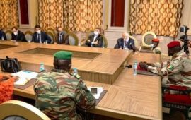 Guinée: Le colonel Mamadi Doumbouya reçoit la délégation de l’UE et les ambassadeurs représentants des pays membres