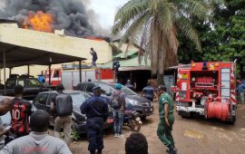 Urgent : Incendie à LIPCO (Kaloum)