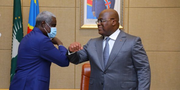 UA : Moussa Faki Mahamat reconduit à la tête de la Commission, Félix Tshisekedi prend la présidence