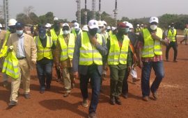 Guinée: Le Ministre Abé SYLLA visite les chantiers du Projet d’interconnexion énergétique à Boké