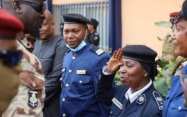 Visite de terrain: Le colonel Mamadi Doumbouya au Ministère de la sécurité et de la protection civile