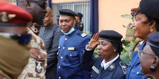 Visite de terrain: Le colonel Mamadi Doumbouya au Ministère de la sécurité et de la protection civile