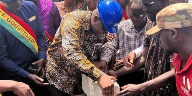 Guinée/Artisanat : Le Ministre Alpha Soumah pose la première pierre du village artisanal de Boké