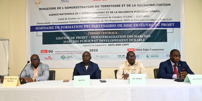 Guinée: Démarrage des travaux du séminaire de formation des partenaires de mise du projet d’assainissement de Conakry