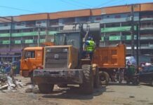 Guinée/Opérations de déguerpissement : poursuite des travaux visant à libérer les emprises au grand marché de Madina