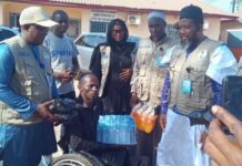 Conakry/ Humanitaire : la FIPSCAMD offre des vivres aux personnes vulnérables de la Cité de solidarité de Taouyah