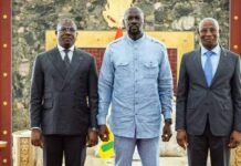 Palais Mohammed V : le Chef de l’État , S.E Mamadi DOUMBOUYA, reçoit en audience le Premier ministre de la Guinée-Bissau, Ilídio Té VIEIRA